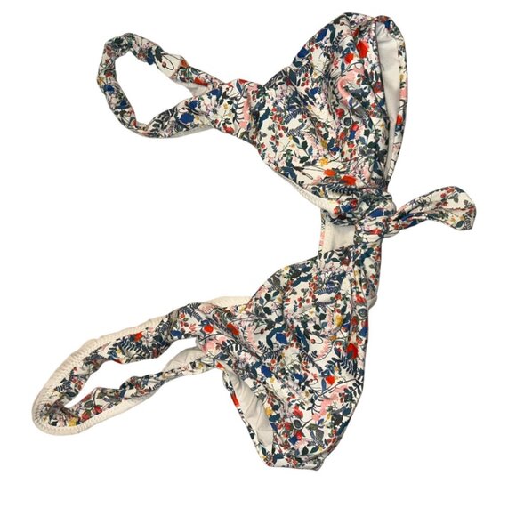 J. Crew Liberty London white Floral print bikini suit S - Picture 4 of 4